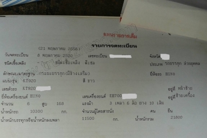 รถดั๊ม10ล้อ HINO มีสโลว์กลาง ขับเคลื่อน 2 เพลา