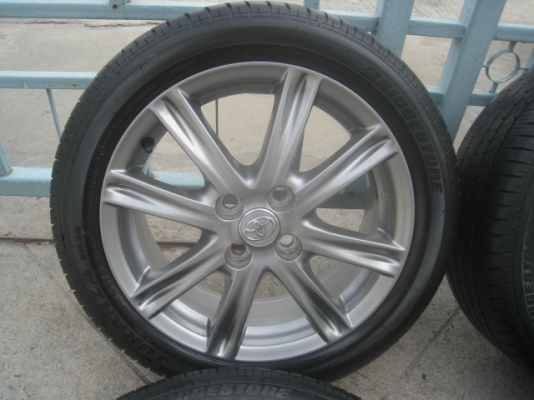 ขายล้อแม็ก Toyota vios 16"x6" et51 4รู100 พร้อมยางปี13 สนใจติดต่อเล็กคลองสาม 081-3747940