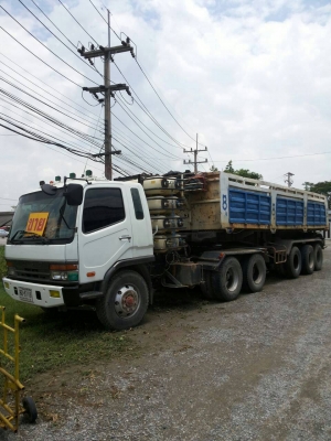 ขายด่วน รถหัวลาก2คันพร้อมหางเขมิดั้ม3เพลา