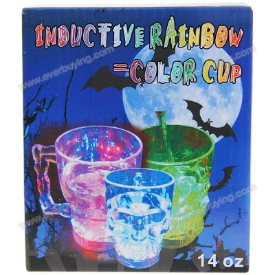 แก้วน้ำหัวกะโหลกเปลี่ยนสีได้ 7สี