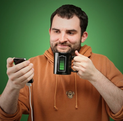 แก้วแบตเตอรี่ Battery Coffee Mug