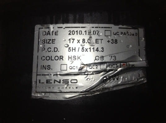 แม็ก LENSO RT-V ขอบ 17 นิ้ว 5 รู 114