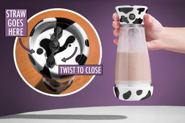 แก้วน้ำใส คนเองได้ Milk Mixer mug