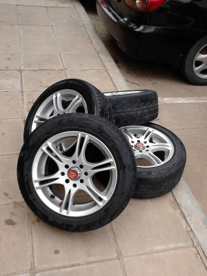 ขายแม๊ก ขอบ 15 ขนาด 4 รู 100 (HONDA ,TOYOTA 3 ห่วง) พร้อมยาง 195/55R15 TEL.081-427-3941 ขายแม๊ก ขอบ 15 ขนาด 4 รู 100 (HONDA ,TOYOTA 3 ห่วง) พร้อมยาง 195/55R15 TEL.081-427-3941