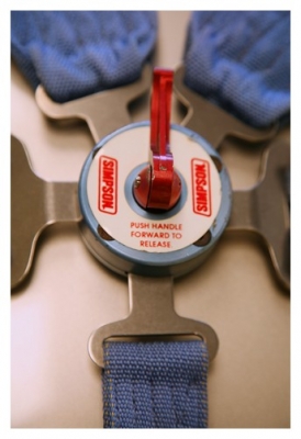 เข็มขัด 5 จุด Simpson ของแท้หิ้วจาก USA สีฟ้าสภาพสวย