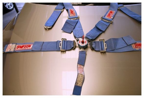 เข็มขัด 5 จุด Simpson ของแท้หิ้วจาก USA สีฟ้าสภาพสวย