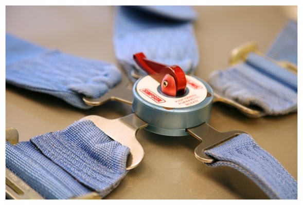 เข็มขัด 5 จุด Simpson ของแท้หิ้วจาก USA สีฟ้าสภาพสวย