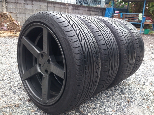 ขายแม็ก 4รู100 ขอบ17 กว้าง8นิ้ว4วง พร้อมยางดีสโตน 205/45R17 ยางสัปดาห์ที่48 ปี13 (ลงพื้นปี14) ดอกยางนิ่มลึกเท่ากัน สภาพ98\% จำนวน 1 ชุด