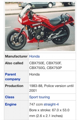 ขาย CBX 750F สวยเดิม เครื่องดี