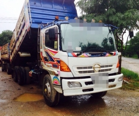 รถบ้านมือเดียวพร้อมใช้HINO MEGA260แรงปี49พ่วงดั้มแม่ลูก