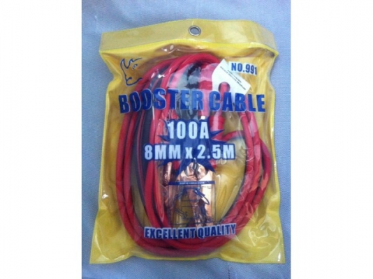 สายพ่วงแบตเตอร์รี่ 100A ขนาด 8 มิลลิเมตร ยาว 2.50 เมตร ส่งฟรี