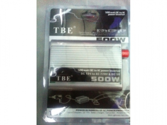 ของใหม่ส่งฟรี เครื่องแปลงไฟรถยนต์ เป็น ไฟบ้าน ยี่ห้อ TBE 500 W