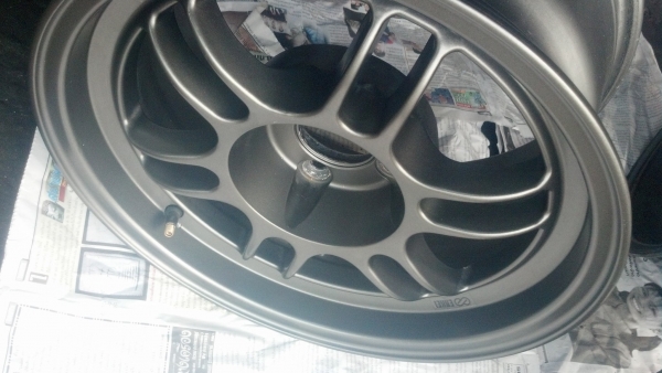 Rpf1 ขอบ 15 กว้าง 8 สีเทาดำ 4 รู 100 พร้อมยาง