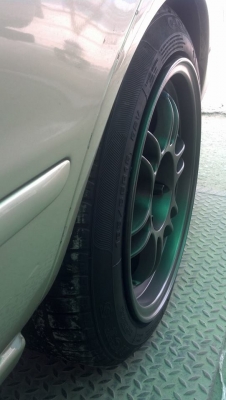 Rpf1 ขอบ 15 กว้าง 8 สีเทาดำ 4 รู 100 พร้อมยาง