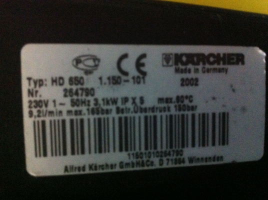 ปั๊มอัดฉีด KARCHER เยอรมันแท้ สภาพ 90\% เดิมๆ น้ำแรง