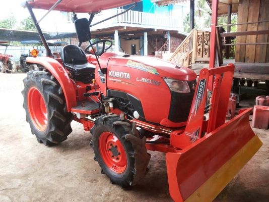 ปัญญาแทรคเตอร์มาแล้ว... คูโบต้า L3608 พร้อมใบมีดคานล่างFD163F โรตาลี่ตราช้าง เล่มทะบียนพร้อม พร้อมส่งทั่วไทยครับ