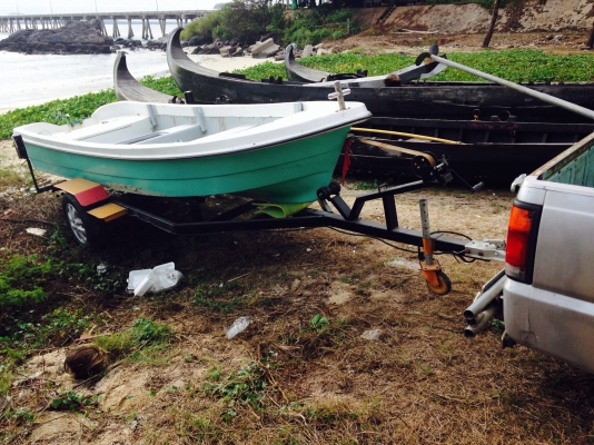 ขายเรือไฟเบอร์ 15 ฟุต พร้อมเทรลเลอร์