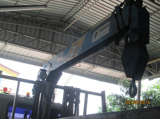 HINO-เครื่องHO7D-195-ติดเครนTADNO-ท้องV-5ตัน4ปลอก-3ชัก-7.20เมตร.รวมเครน-สภาพสวยพร้อมใช้-ราคา-1.090.000บ