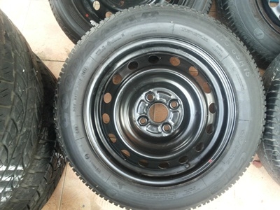 ขายล้อกะทะ TOYOTA ขอบ15 4รู100 พร้อมยางและฝาครอบ 4 ล้อ
