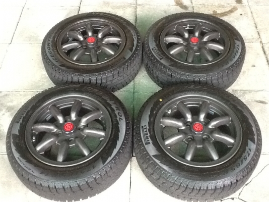 ล้อกล้วยแท้ขอบ14x100-พร้อมยางใหม่ๆ