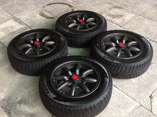 ล้อกล้วยแท้ขอบ14x100-พร้อมยางใหม่ๆ