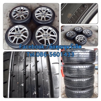 ขายล้อแม็กซ์ป้ายแดง Top Mazda 2 (สีไฮเปอร์)4รู100 ขอบ 16 + ยางป้ายแดงปลายปี13 ราคา 11,900 บ.ถูก