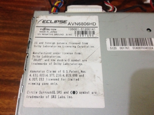 ECLIPSE AVN 6806HD เล่น HDD DVD MP3 MD ของเก่าญี่ปุ่นสภาพสวย