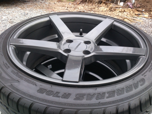 ขายแม็ก 4รู100 ขอบ17 กว้าง8นิ้ว4วง พร้อมยางดีสโตน 205/45R17 ยางสัปดาห์ที่48 ปี13 (ลงพื้นปี14) ดอกยางนิ่มลึกเท่ากัน สภาพ98\% จำนวน 1 ชุด