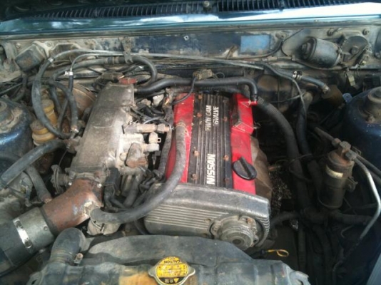 Galant สีเขียวทำสีมาใหม่ วางเครื่องนิสสันหัวฉีด twincam 16 vale CA18 เดิมคิ้วเลสครบภายนอกสวย ทะเบียน มิ.ย.58 พร้อมโอน ขาย 17,000 บาท