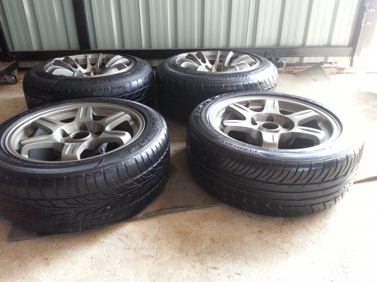 ขายล้อAzvan Rz16รู 9.5 นิ้วขอบ17 สีกัล2วงTe37 2 วง +ยาง8500บ.