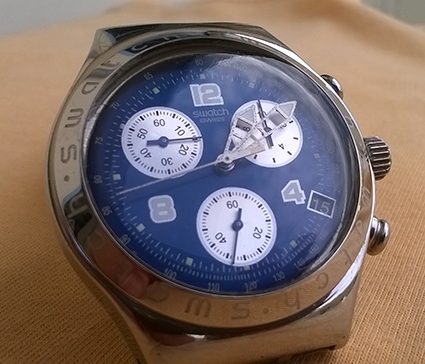 SWATCH IORNY swiss made quartz จับเวลาสามวง นาฬิกา 6 เข็ม