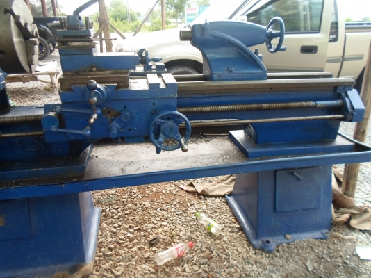 แท่นกลึง 7 ฟุต อังกฤษ 2 เพลา เกียร์บล็อก ไฟบ้าน พร้อมใช้งาน เครื่องนิ่ง 60,000