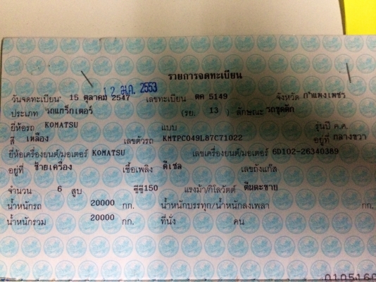 ขายรถแบคโฮ 2คัน  KOMATSU PC200-7-8 เอกสารครบพร้อมโอน