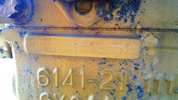 เครื่องยนต์ KOMATSU 4D92-1 ซีเรียลเครื่อง 19952 เครื่องแน่นมาก ใช้งานดี