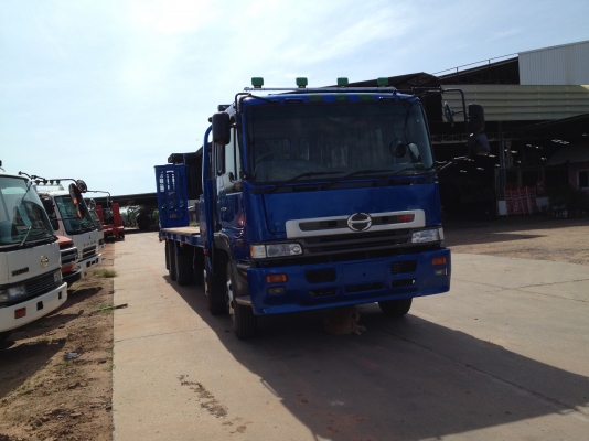 ลูกค้าสั่งครับหางบรรทุกแมคโค 12 ล้อ HINO PROFIA เครื่อง P11C 320 น้ำมัน กระบะยาว 8 เมตร สภาพสวยๆ