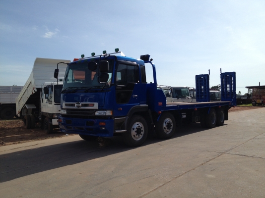 ลูกค้าสั่งครับหางบรรทุกแมคโค 12 ล้อ HINO PROFIA เครื่อง P11C 320 น้ำมัน กระบะยาว 8 เมตร สภาพสวยๆ