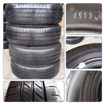 ขายยางป้ายแดง ขอบ15 ปลายปี 13 Dunlop 185 60 15 4 เส้น ราคา 5,900 บาท ดอกแน่นๆ เหมือนใหม่!!!