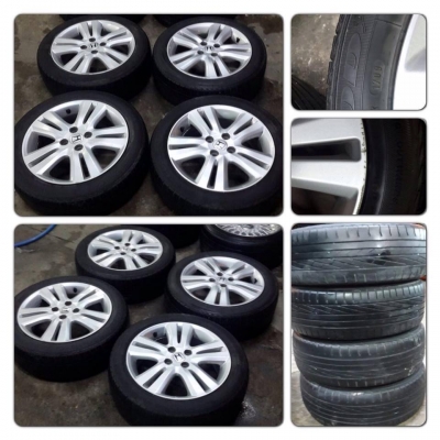 ขายล้อแม็ก Honda Jazz ขอบ 16 4/100+ยาง ราคา4,900 บาทถูก