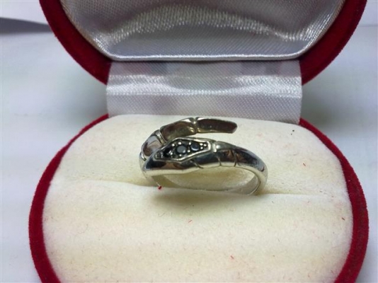 แหวนเงินเป็นตัวงู