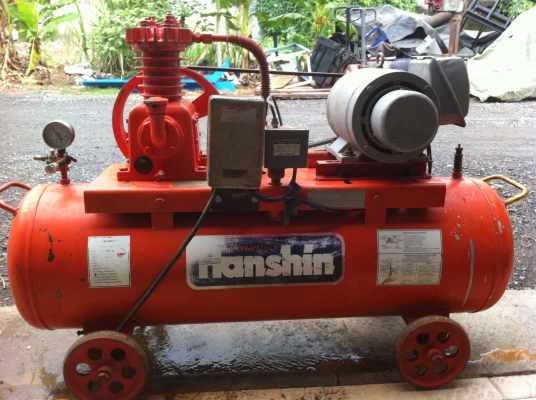ปั๊มลมHanshin ของญี่ปุ่น มอเตอร์มิตซู ไฟ 220 โวล์