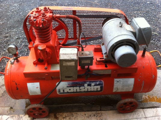 ปั๊มลมHanshin ของญี่ปุ่น มอเตอร์มิตซู ไฟ 220 โวล์