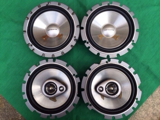 เซ็ทลำโพง Pioneer Carrozzeria กรวยอลูมิเนียมครบชุด หน้า/หลัง