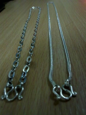 สร้อยคอเงิน 2 เส้น