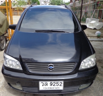 2003 CHEVROLET, ZAFIRA 2.2 sport สีดำ เกียร์ออโต้ ติดแก๊ส LPG ระบบหัวฉีด ถังโดนัท