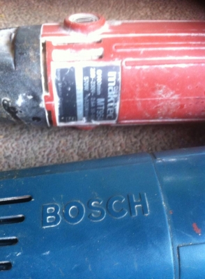 เครื่องเจียรไฟฟ้า4ต้ว เครื่องขัดกระดาษทราย BOSCH,HITACHI,MAKTEC 3000บาท