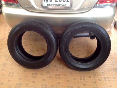 ยาง 2 เส้น 205 60 15 DUNLOP ปี 09 ดอกหนาไม่ร้าวไม่แตก สภาพดี ตจว ส่งได้