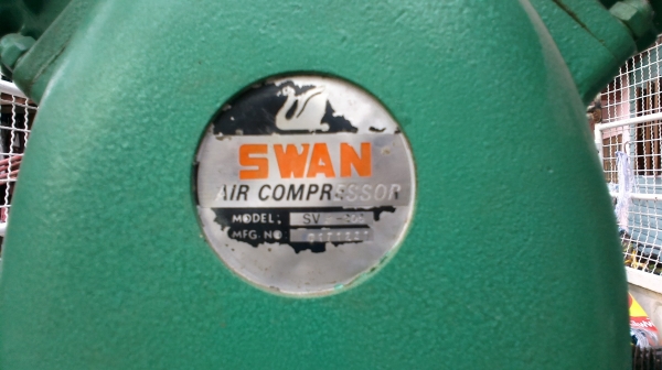 ปั้มลมสวอน 5 แรง ไฟ380 โวลท์ 3 สาย