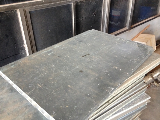 แผ่นโล แผ่นอลูมิเนียมรองขาเครน