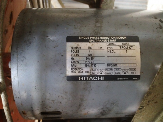 พัดลมอุตสาหกรรม มอร์เตอร์ HITASHI แท้