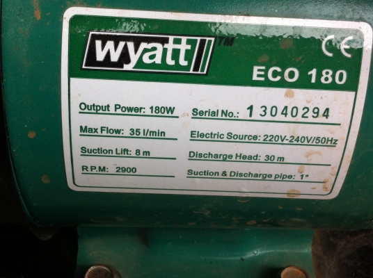 ป้็มน้ำอัตโนมัติ WYATT ขนาด 180 W.ดูดได้ลึก 8 ม. ส่งขึ้นสูงได้ 30 ม. จะหยุดเองเมื่อไม่มีการเปิดใช้น้ำ และจะทำงานเองเมื่อเปิดใช้น้ ป้็มน้ำอัตโนมัติ WYATT ขนาด 180 W.ดูดได้ลึก 8 ม. ส่งขึ้นสูงได้ 30 ม. จะหยุดเองเมื่อไม่มีการเปิดใช้น้ำ และจะทำงานเองเมื่อเปิดใช้น้